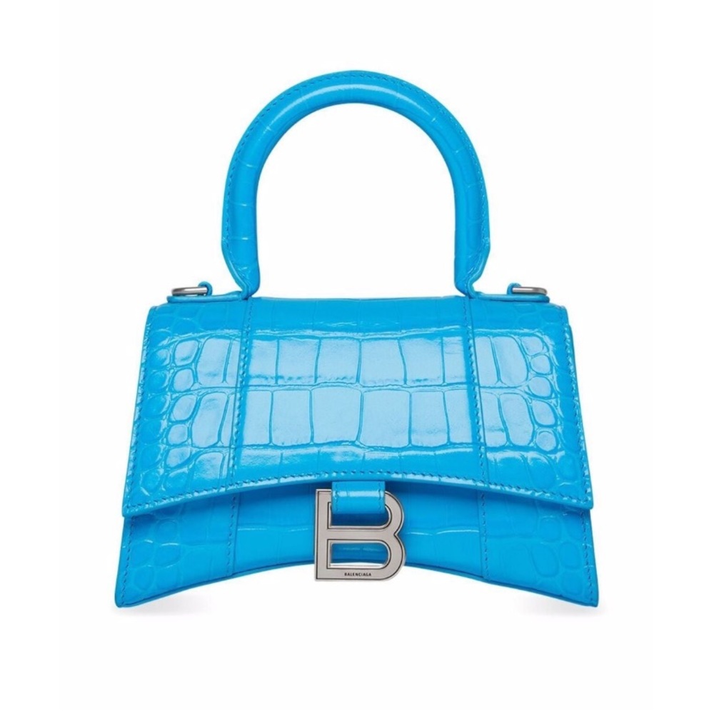 BALENCIAGA
Hourglass XS crocodile-effect leather bag